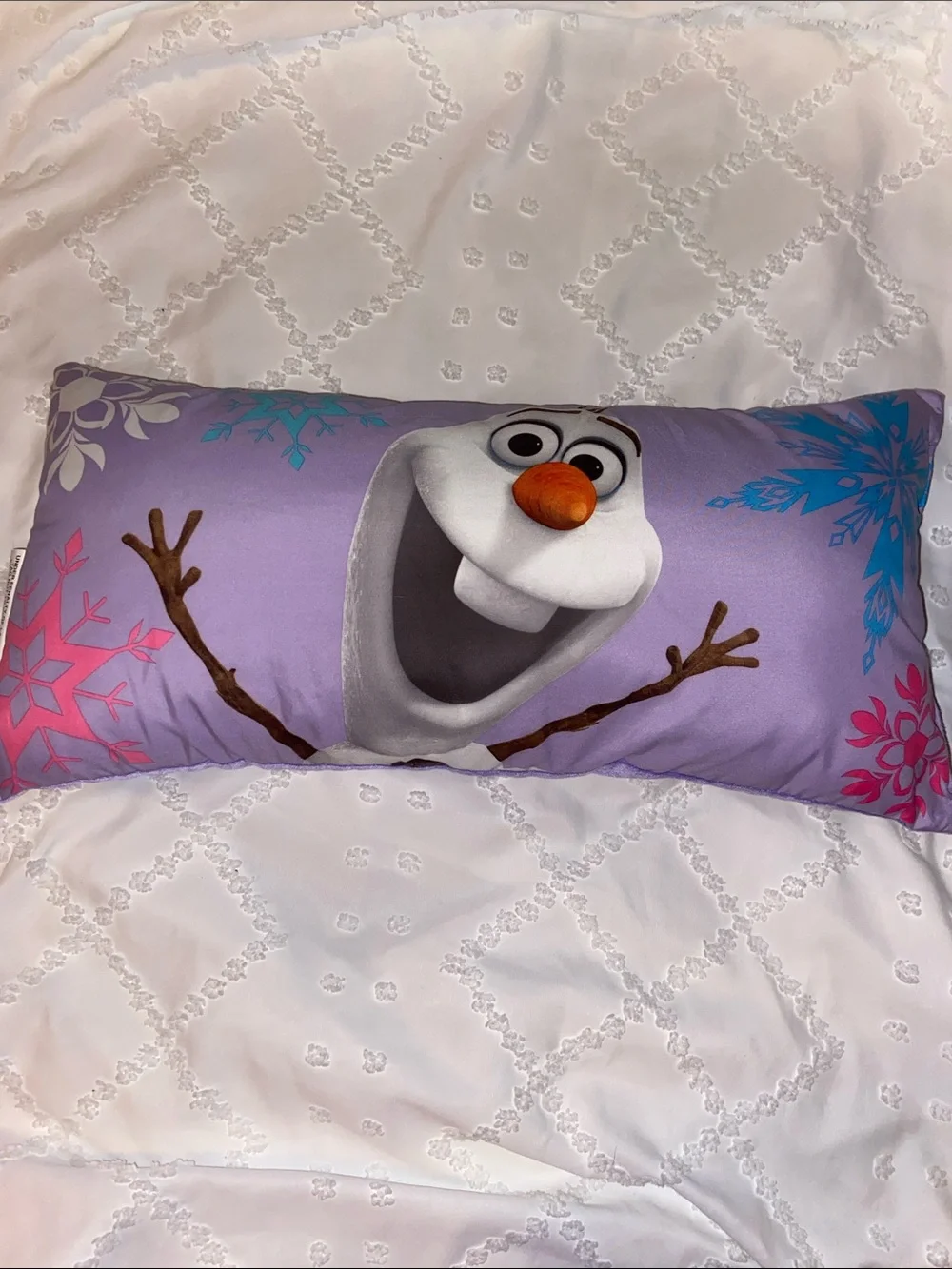 Disney Olaf Kids  Pillow with Snowflake Accents